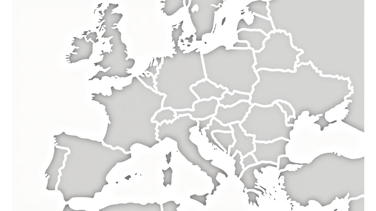 Interactive map of Europe highlighting Switzerland and neighboring countries relevant for toll guidance