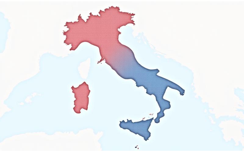 A detailed geographical map highlighting various regional differences in Italian and French toll systems.