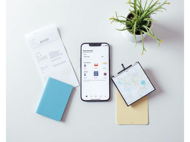 Digital wallet interface displaying travel documents and permits