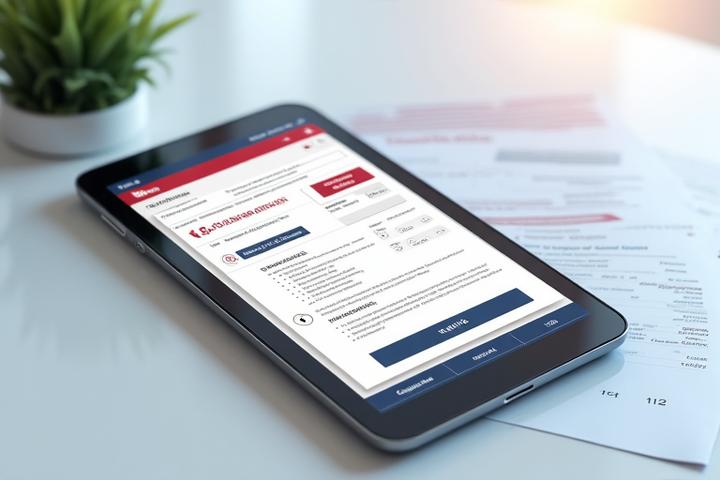 Digital interface displaying auto-generated legal documents, with a focus on ease of use and compliance icons.